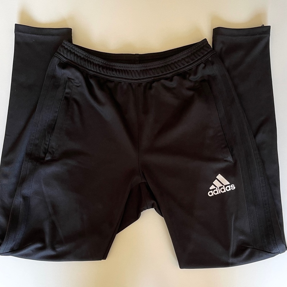Adidas Climacool three striped pants with zippered bottom and pockets